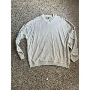 Mens Tommy Bahama Relax Tan  Athletic Sweat Shirt Size Large Thermal Sweater